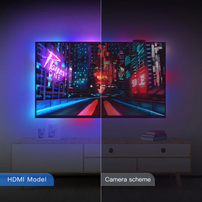 Wifi Smart Ambient Lighting TV Backlight HDMI 2.0 Device Sync Box Led Strip Lights Kit Alexa Voice Google Assistant Control